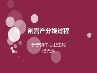剖宫产分娩过程