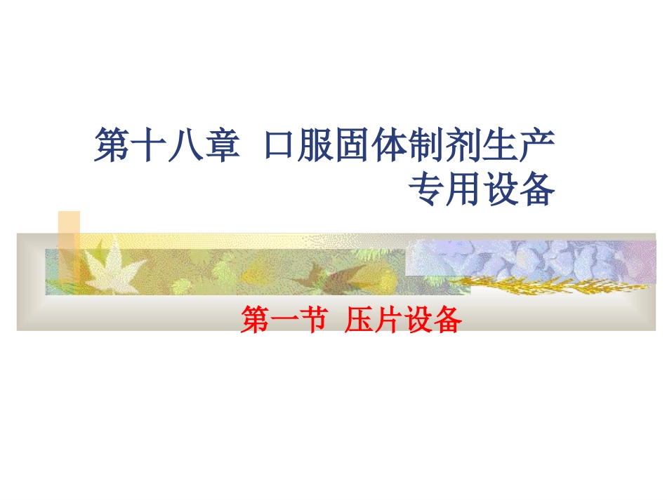 制药设备与工艺-第十八章_第1页
