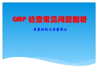 制药GMP概-论