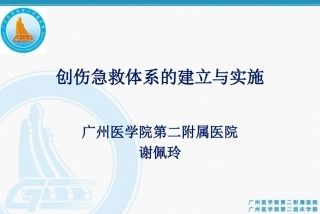 创伤急救体系的建立与实施