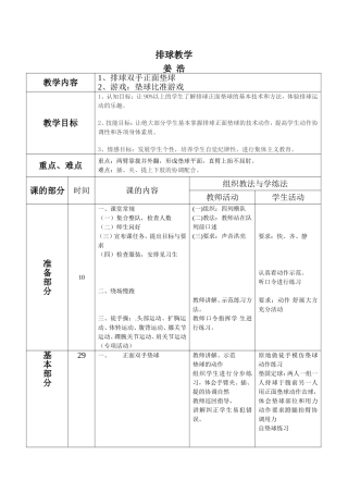 排球正面双手垫球1