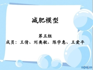 减肥模型 PPT