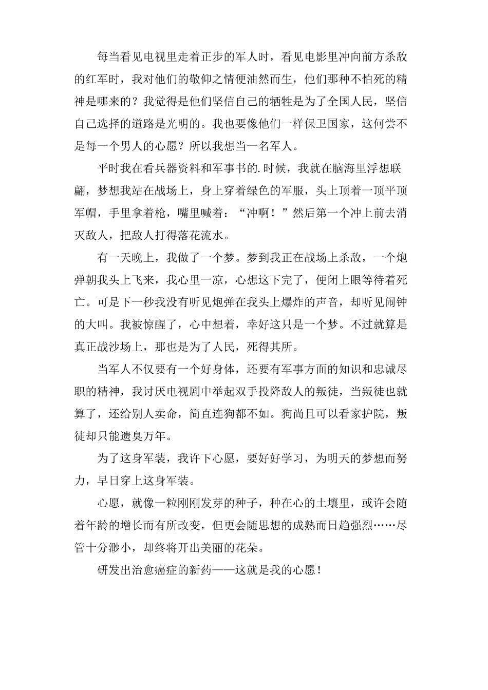 我的心愿作文500字7篇_第3页