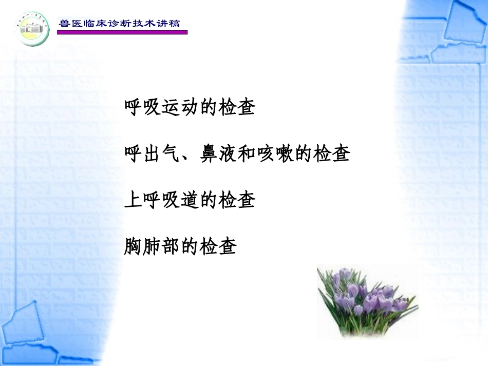 兽医临床诊断技术讲稿_第3页