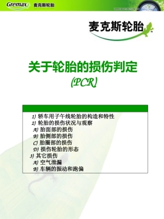 关于轿车用的轮胎的损伤判定
