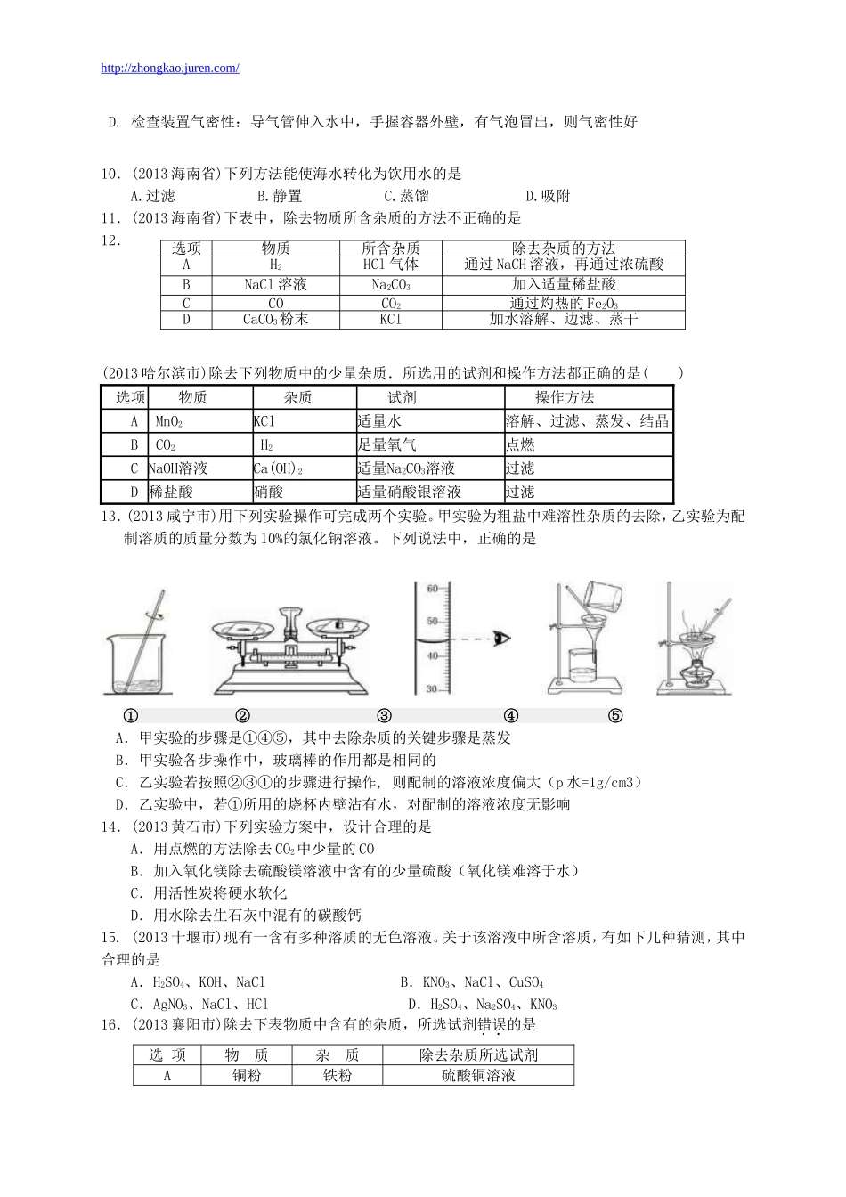 提纯、分离、除杂_第3页