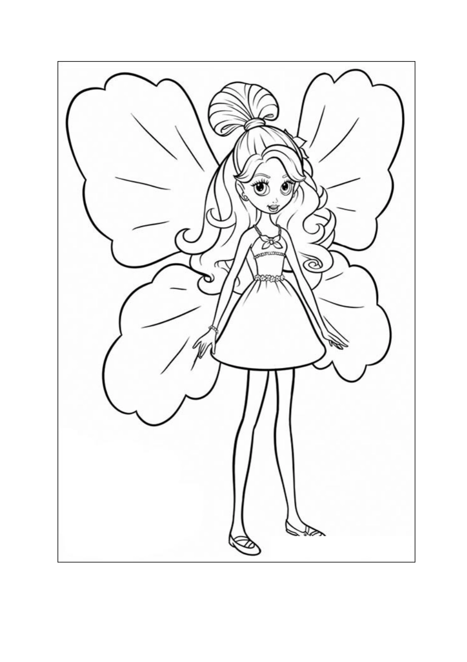 儿童涂色公主画_第1页