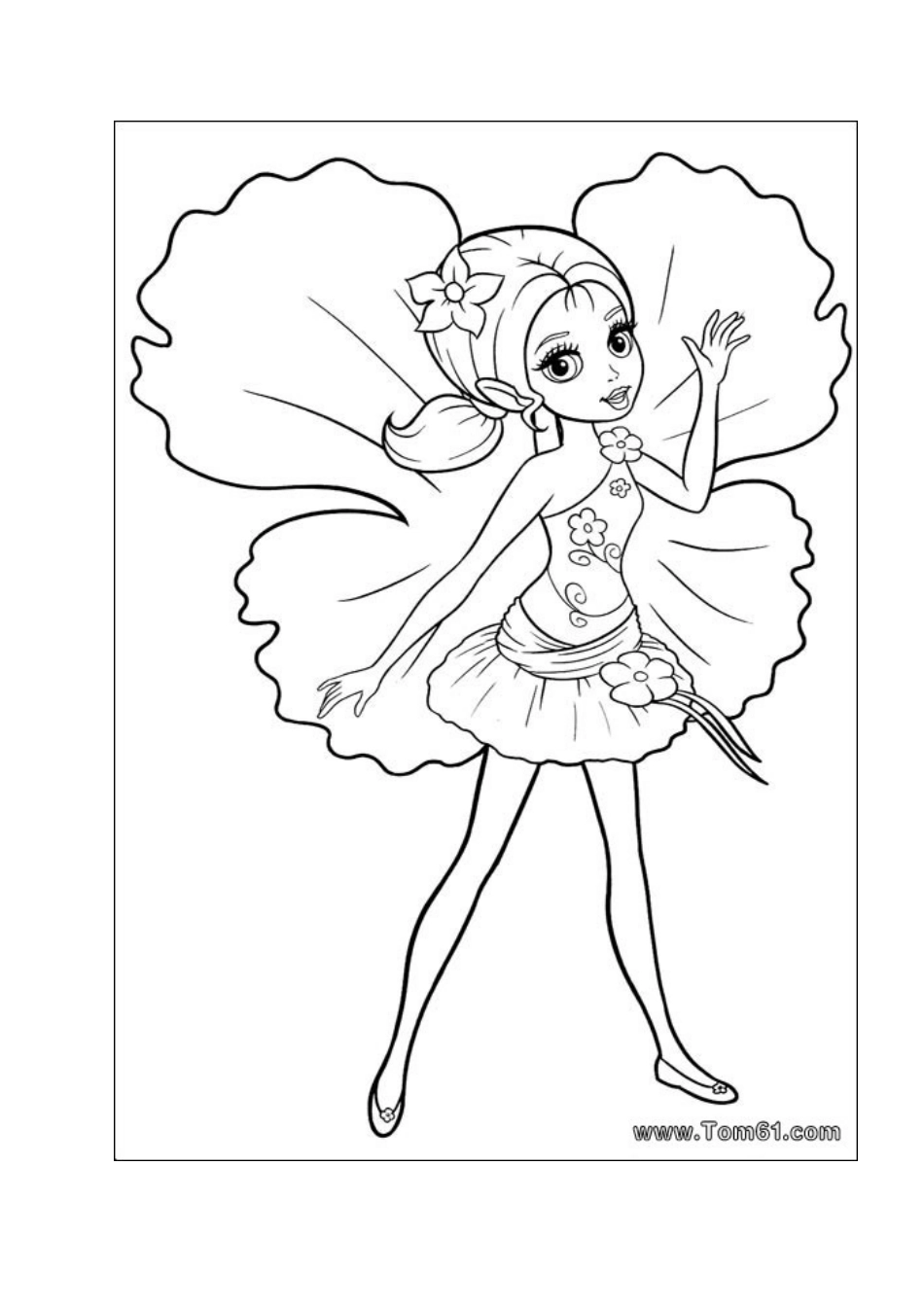 儿童涂色公主画_第2页