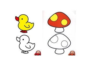 儿童彩图参考涂色填色画