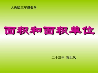 新面积和面积单位课件