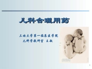 儿科合理用药(2012王敏)