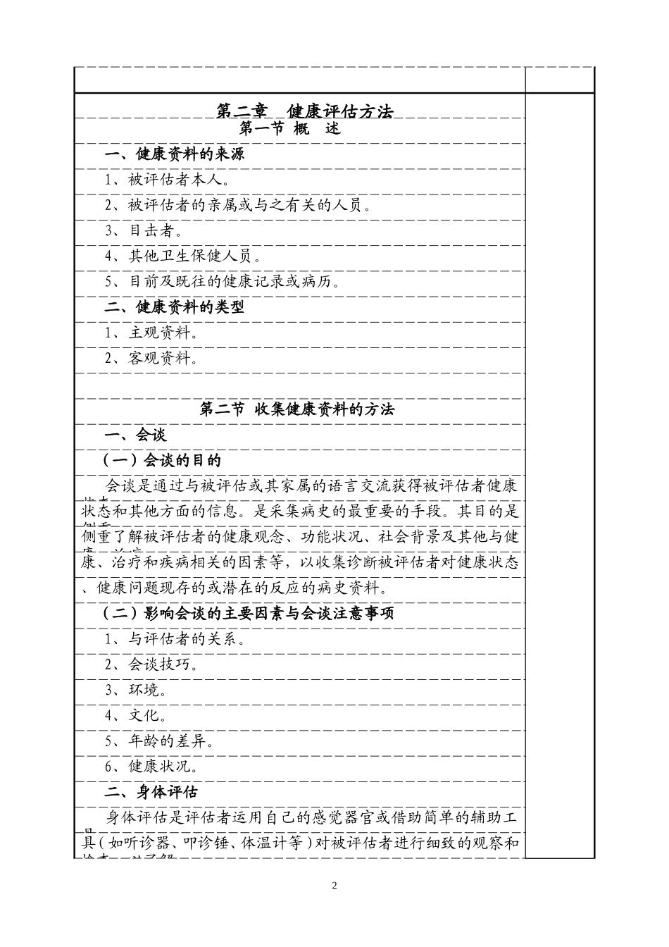 健康评估   教案_第2页