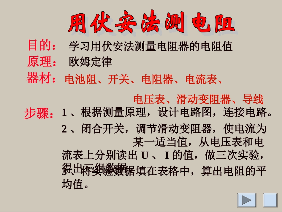 沪科版《143伏安法测电阻》课件_第3页