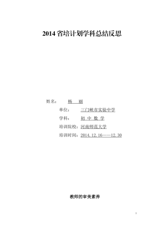 河师大培训总结