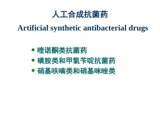 人工合成抗菌药廖