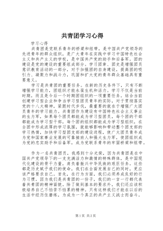 共青团学习心得_1
