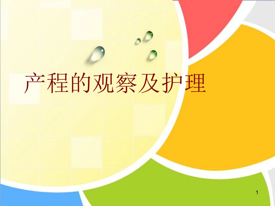 产程的观察及处理_第1页