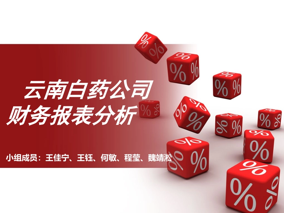 云南白药公司财报分析资料_第1页