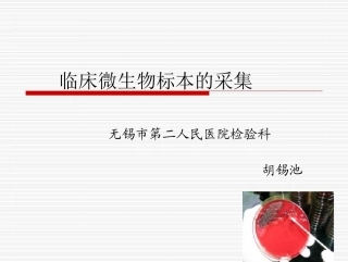 临床微生物标本的采集20130904
