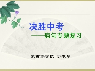 中考病句类型及辨析