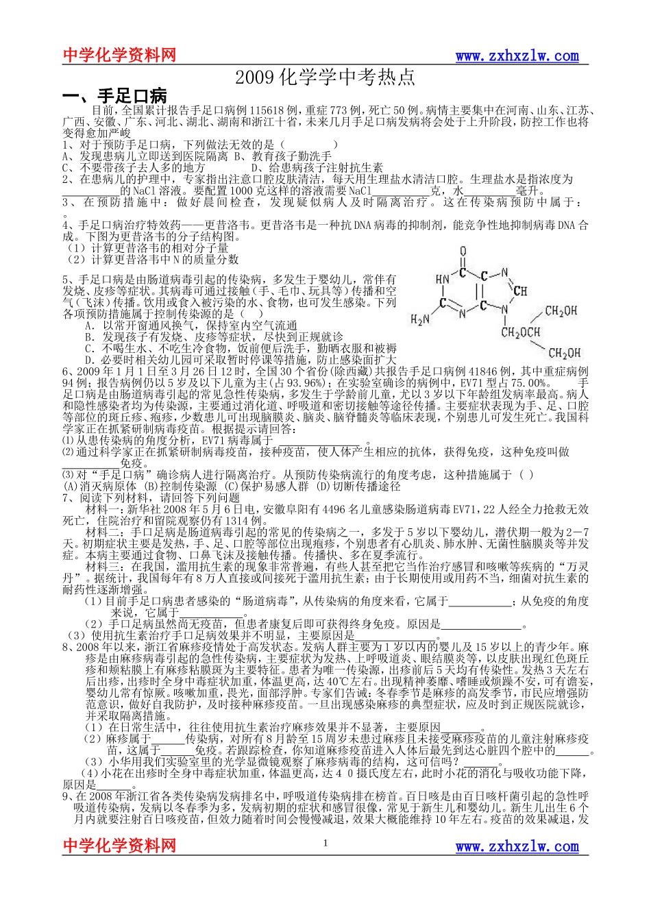 中考化学系列热点_第1页