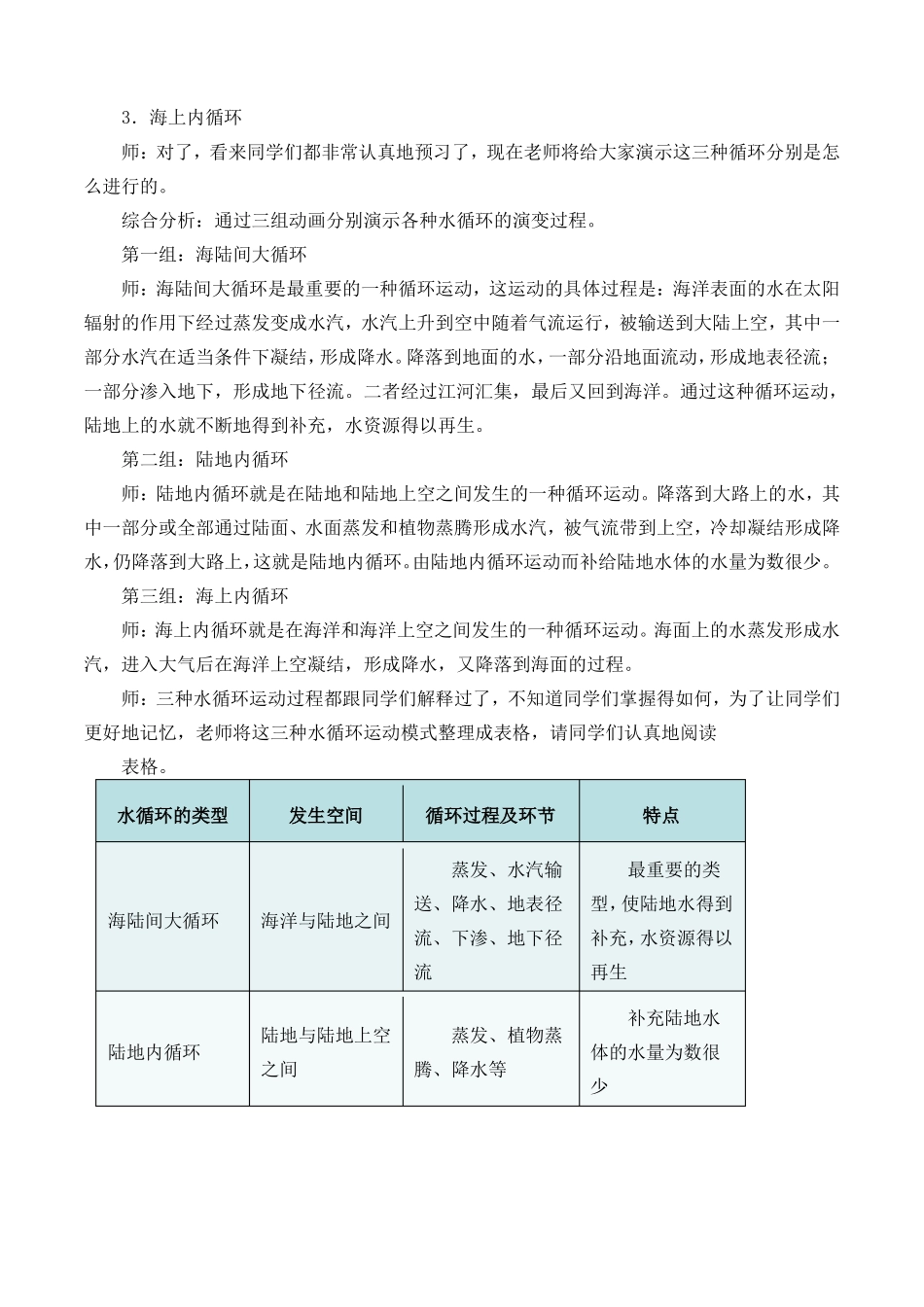 1水循环教学设计_第3页