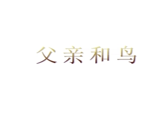 父亲和鸟1PPT