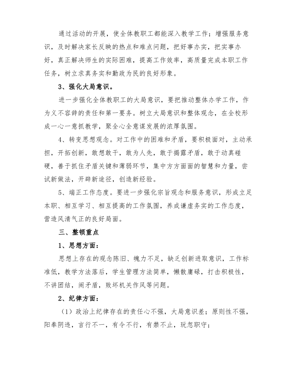 2022年三项整顿活动实施整改方案_第2页