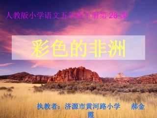 《彩色的非洲》PPT课件