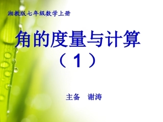 角的度量与计算（1）