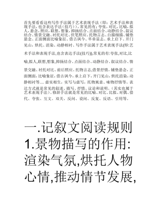 赏析句子的常用方法