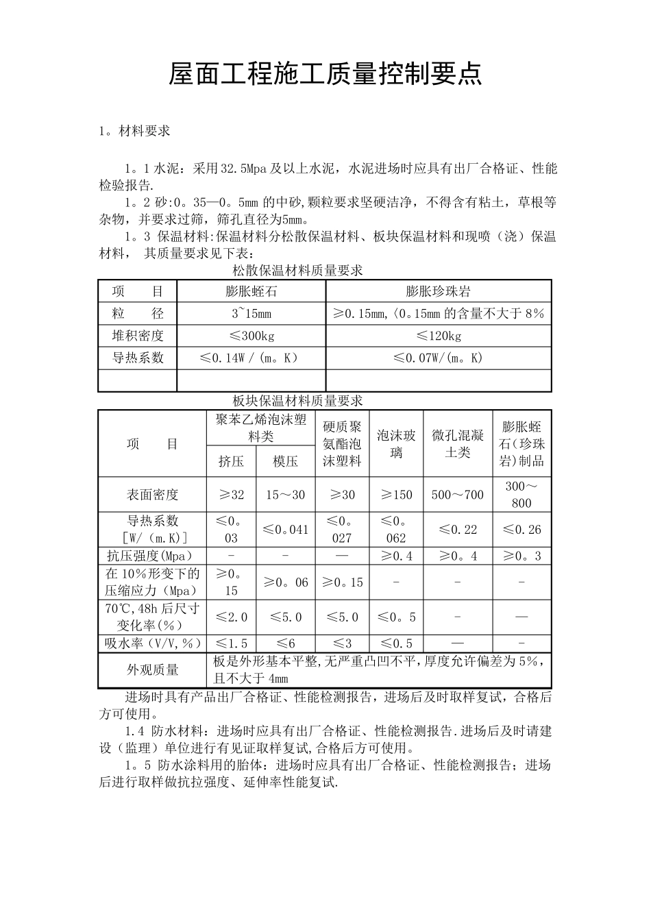 屋面工程施工质量控制要点_第1页