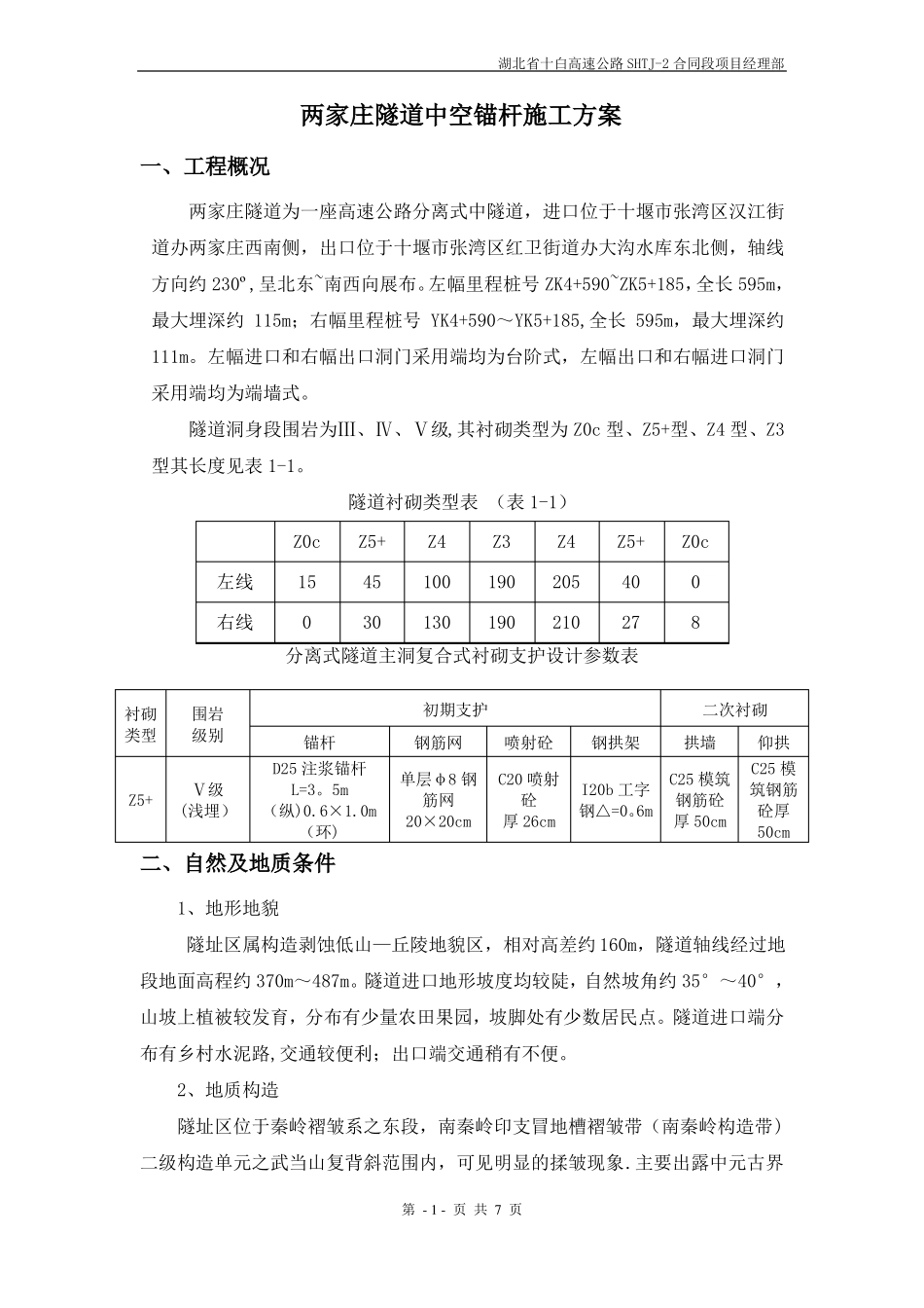 中空锚杆施工方案_第1页