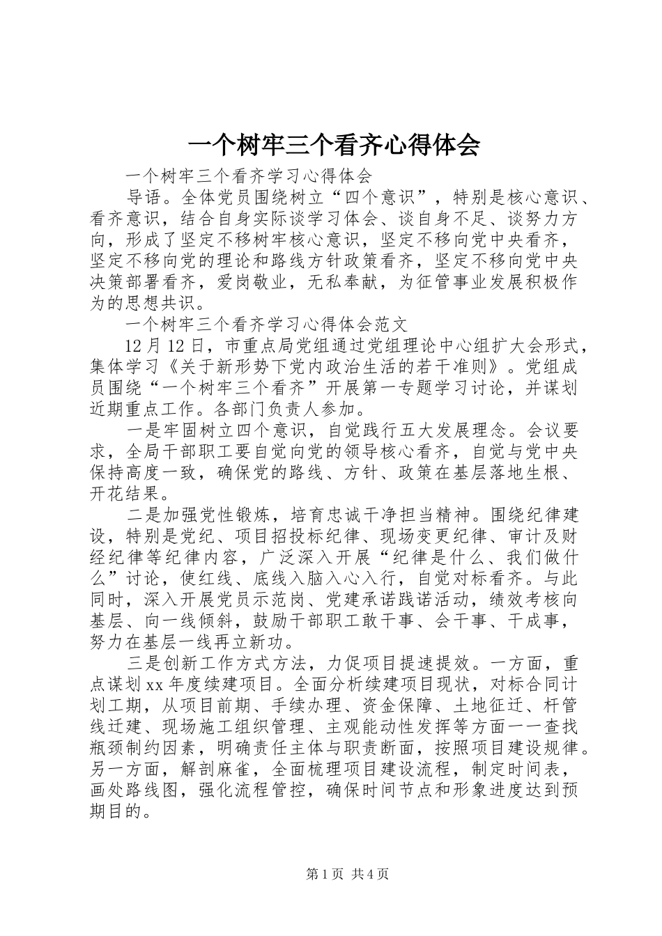 一个树牢三个看齐心得体会_第1页