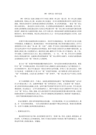 唯一的听众教学反思