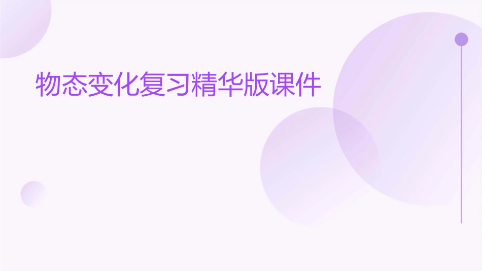 物态变化复习精华版课件_第1页