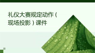 礼仪大赛规定动作(现场投影)课件