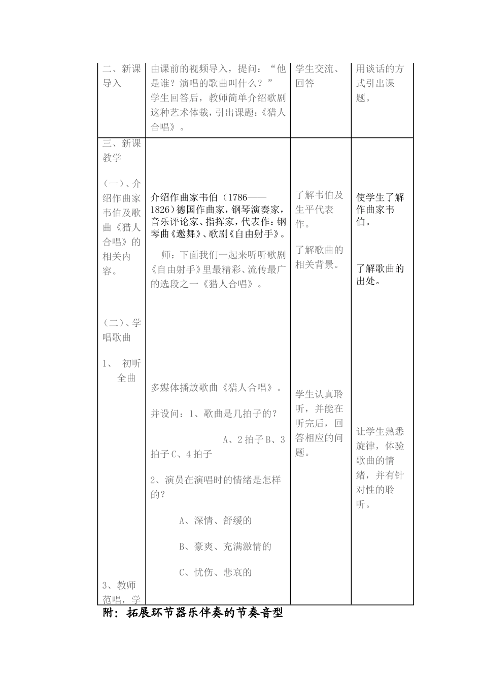 《猎人合唱》教学设计_第3页