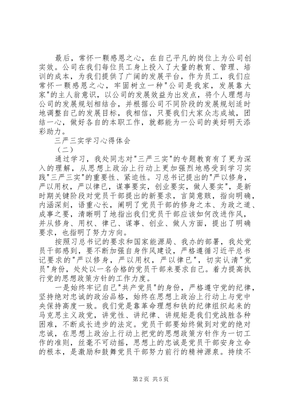 三严三实学习心得体会2篇_第2页