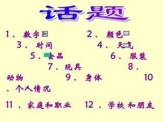 六年级话题复习数字15