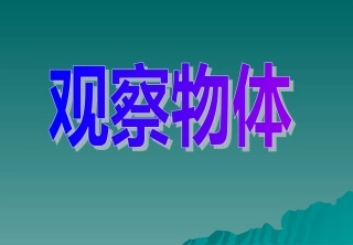 观察物体练习