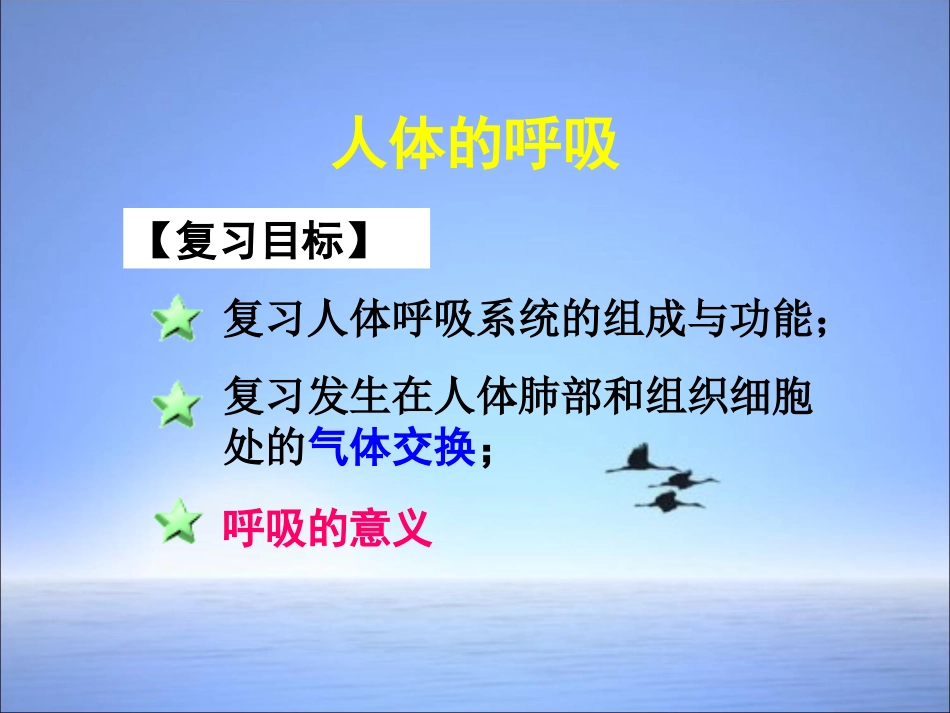 公开课课件人体的呼吸（复习课件）人教版_第3页