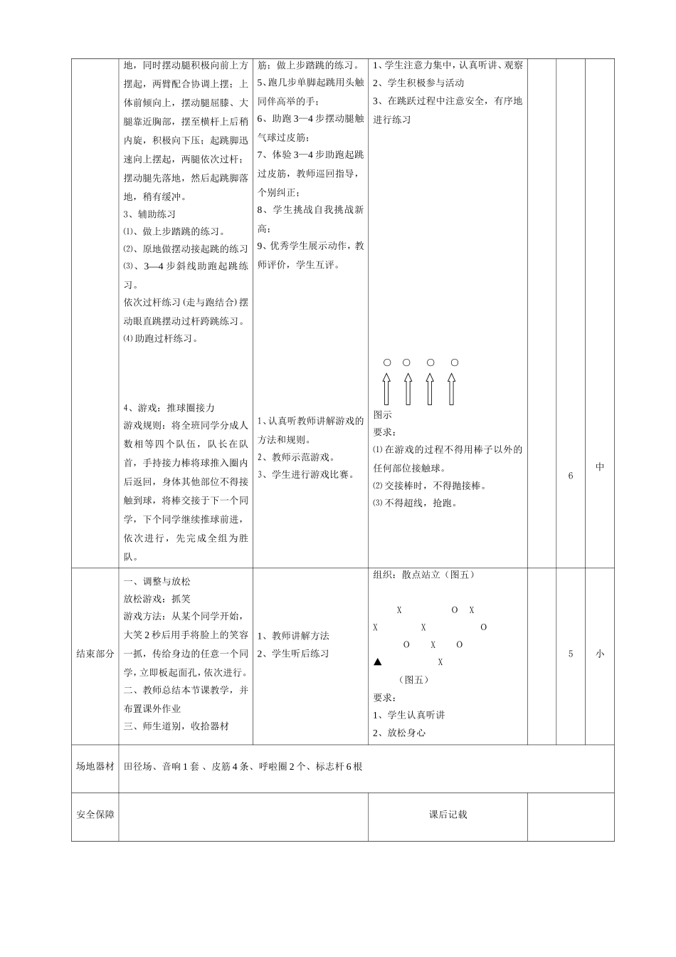 体育导学案（跨越式跳高1）陈真_第2页