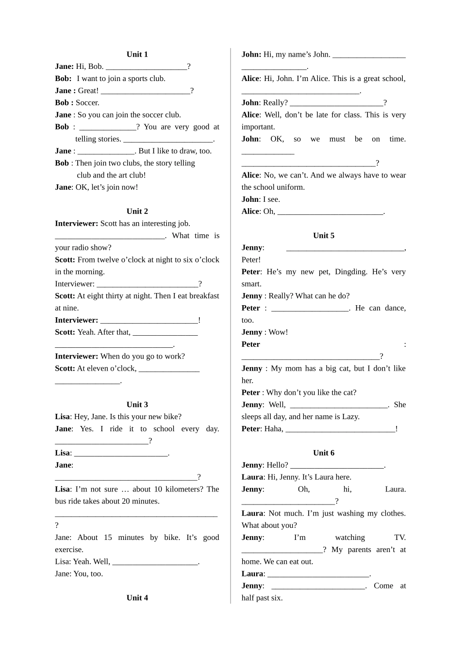 七下期中补全对话专项复习_第2页