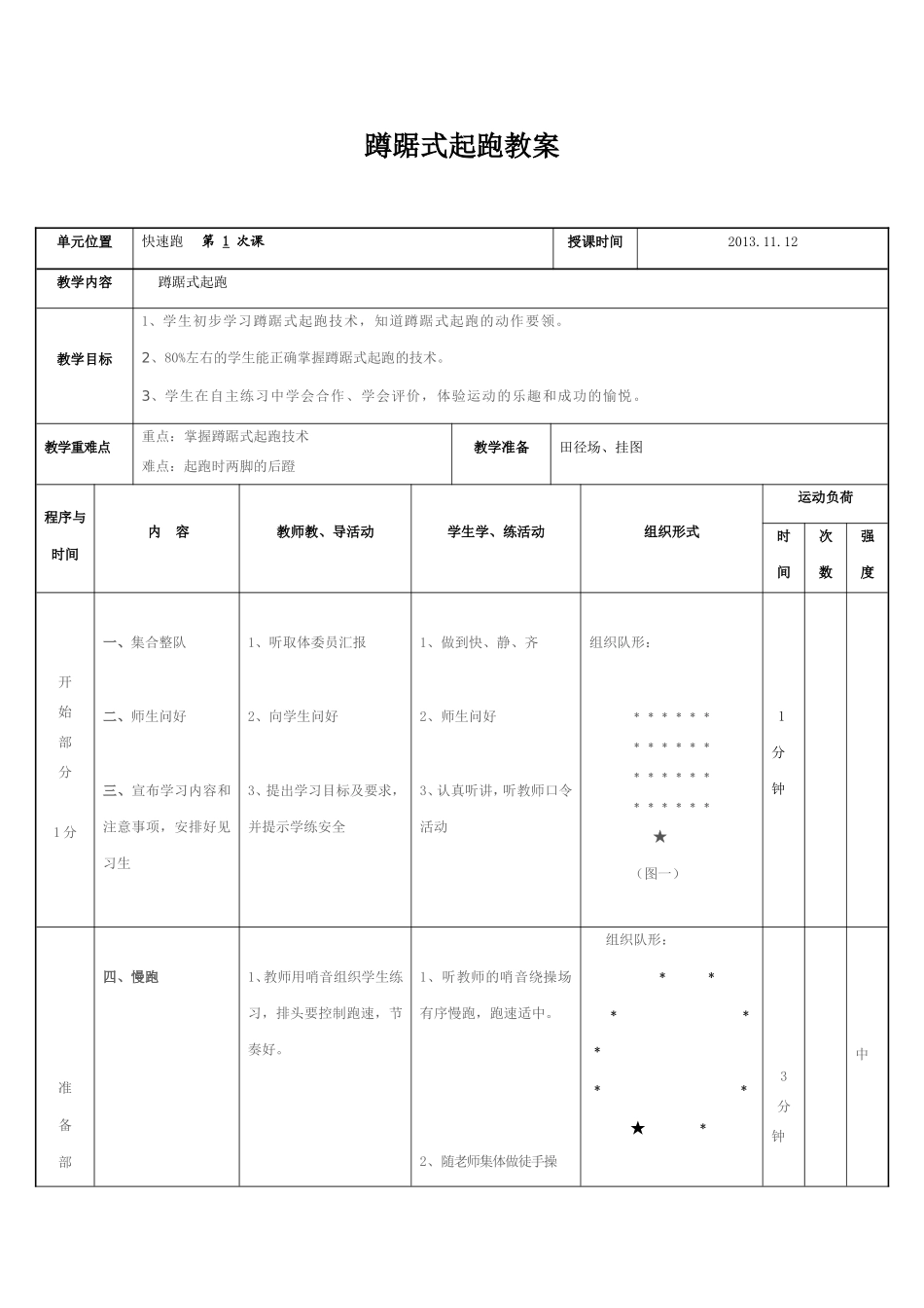 蹲踞式起跑教案(1)_第1页