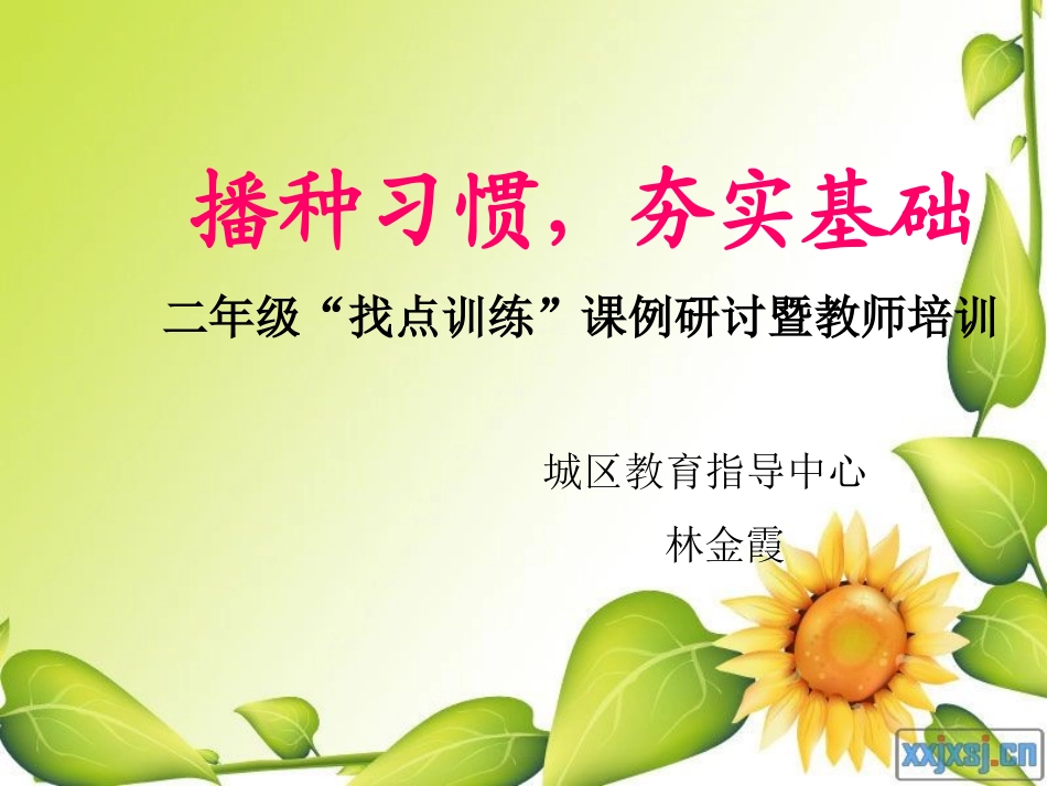 2013年二年级“找点训练”课例研讨_第1页