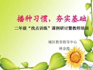 2013年二年级“找点训练”课例研讨