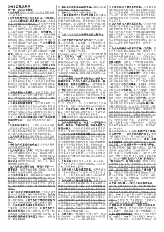 自考公共关系学复习资料