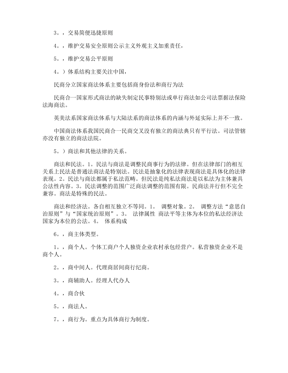 商法期末考试复习_第2页