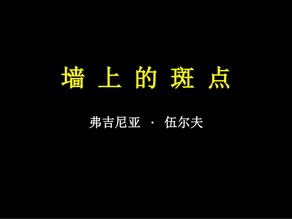 墙上的斑点说课课件_第1页